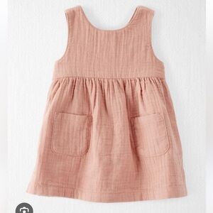 Little Planet Dusty Rose Gauze Dress and Diaper Cover